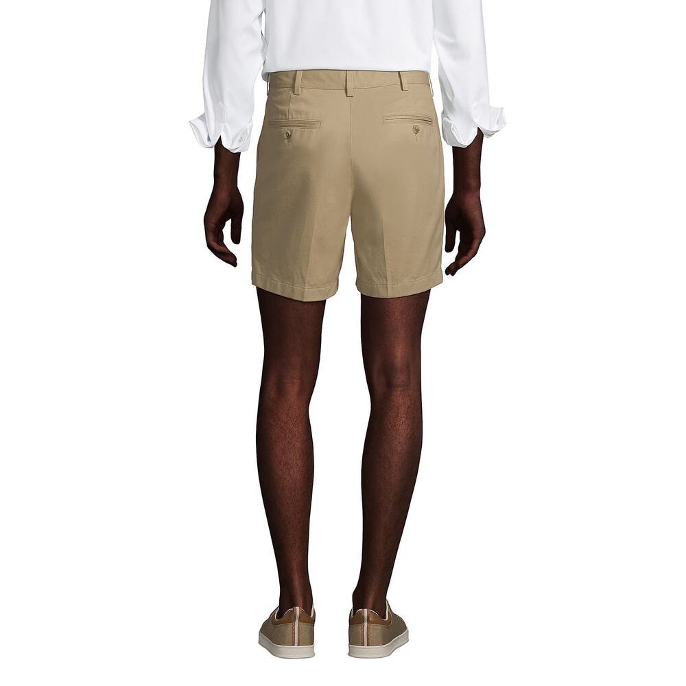 Lands End Traditional Fit Khaki Shorts Bermuda Flat Front Men's size 37 - Picture 2 of 4